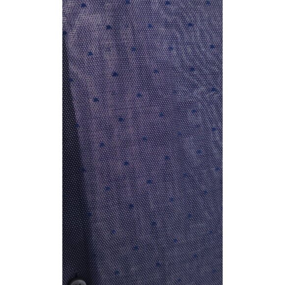 Hugo Boss Men’s Slim Blue Polka-Dot Long-Sleeve Button Shirt 39/15.5 Mesh - Picture 5 of 6